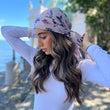 Load image into Gallery viewer, Dusty Pink Blossoms Sqaure Head Scarf
