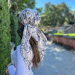 Load image into Gallery viewer, Delicate Cream Floral Toile Square Head Scarf