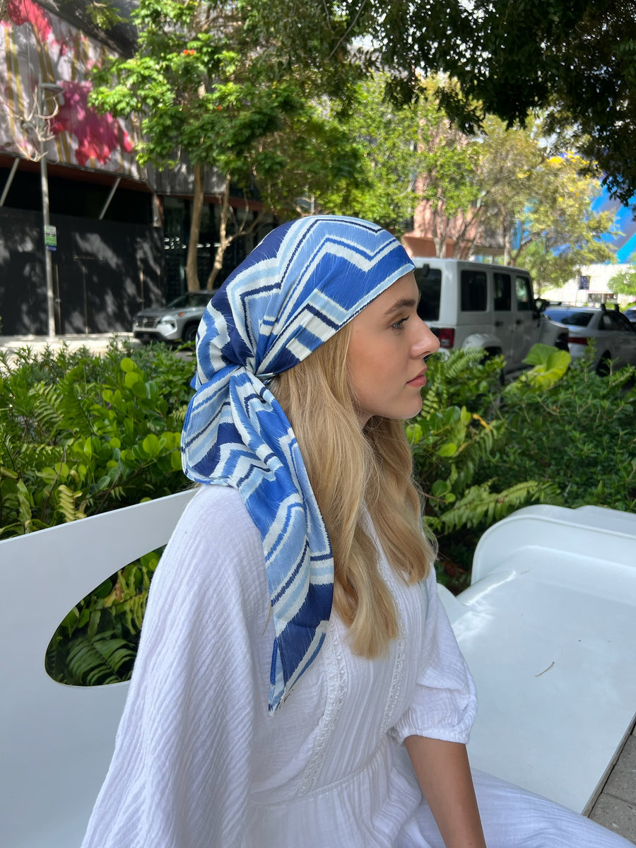 DENIM MOTO CAP SCARF Capture attention. Refresh your closet.? #gatewear #fashion  main image 3