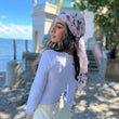 Load image into Gallery viewer, Dusty Pink Blossoms Sqaure Head Scarf
