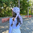 Load image into Gallery viewer, Dusty Pink Blossoms Sqaure Head Scarf