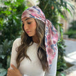 Load image into Gallery viewer, Pink Fall Floral Head Scarf