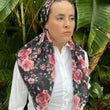 Load image into Gallery viewer, CLASSIC PRETIED Rose Thorn Garden Head Scarf (WITH VELVET GRIP)