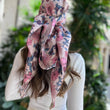 Load image into Gallery viewer, Pink Fall Floral Head Scarf