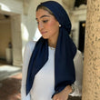 Load image into Gallery viewer, CLASSIC PRETIED Satin Navy (with Velvet Grip)