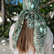 Load image into Gallery viewer, Green Goddess Square Head Scarf