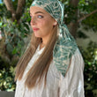 Load image into Gallery viewer, Green Goddess Square Head Scarf