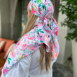 Load image into Gallery viewer, Flower Garden Square Head Scarf