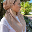 Load image into Gallery viewer, CLASSIC PRETIED Scalloped Taupe (with Velvet Grip)