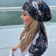 Load image into Gallery viewer, Black Mockingbird Floral Square Head Scarf