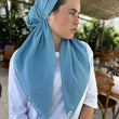 Load image into Gallery viewer, CLASSIC PRETIED Scalloped Sky Blue (with Velvet Grip)