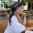 Load image into Gallery viewer, Black Hearts Square Head Scarf