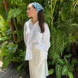 Load image into Gallery viewer, Blue Jungle Toile Bandana