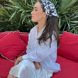 Load image into Gallery viewer, Elegant Cream Floral Bandana