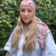 Load image into Gallery viewer, Vintage Floral Square Head Scarf