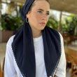 Load image into Gallery viewer, CLASSIC PRETIED Scalloped Navy (with Velvet Grip)