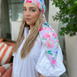 Load image into Gallery viewer, Flower Garden Square Head Scarf