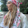 Load image into Gallery viewer, Cherry Red Bloom Square Head Scarf