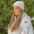 Load image into Gallery viewer, Watercolor Butterfly Square Head Scarf