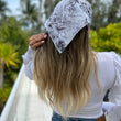 Load image into Gallery viewer, Black and White Toile Bandana