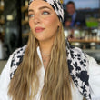 Load image into Gallery viewer, Elegant Cream Floral Square Head Scarf