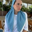 Load image into Gallery viewer, CLASSIC PRETIED Scalloped Sky Blue (with Velvet Grip)