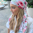 Load image into Gallery viewer, Cherry Red Bloom Square Head Scarf