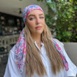 Load image into Gallery viewer, Pink Liberty Square Head Scarf