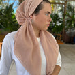 Load image into Gallery viewer, CLASSIC PRETIED Scalloped Nude (with Velvet Grip)