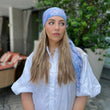 Load image into Gallery viewer, Violet Grey Floral Square Head Scarf