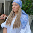 Load image into Gallery viewer, Violet Grey Floral Square Head Scarf