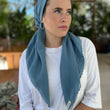 Load image into Gallery viewer, CLASSIC PRETIED Scalloped Ocean Blue (with Velvet Grip)