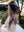 Black Mauve Floral Collection Square Head Scarf
