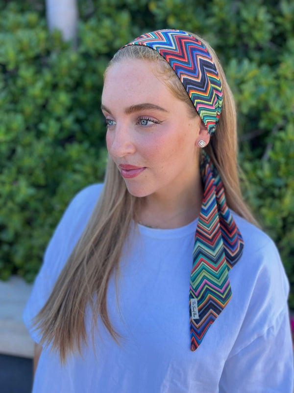 WRAP SCARF Multi Color Chevron