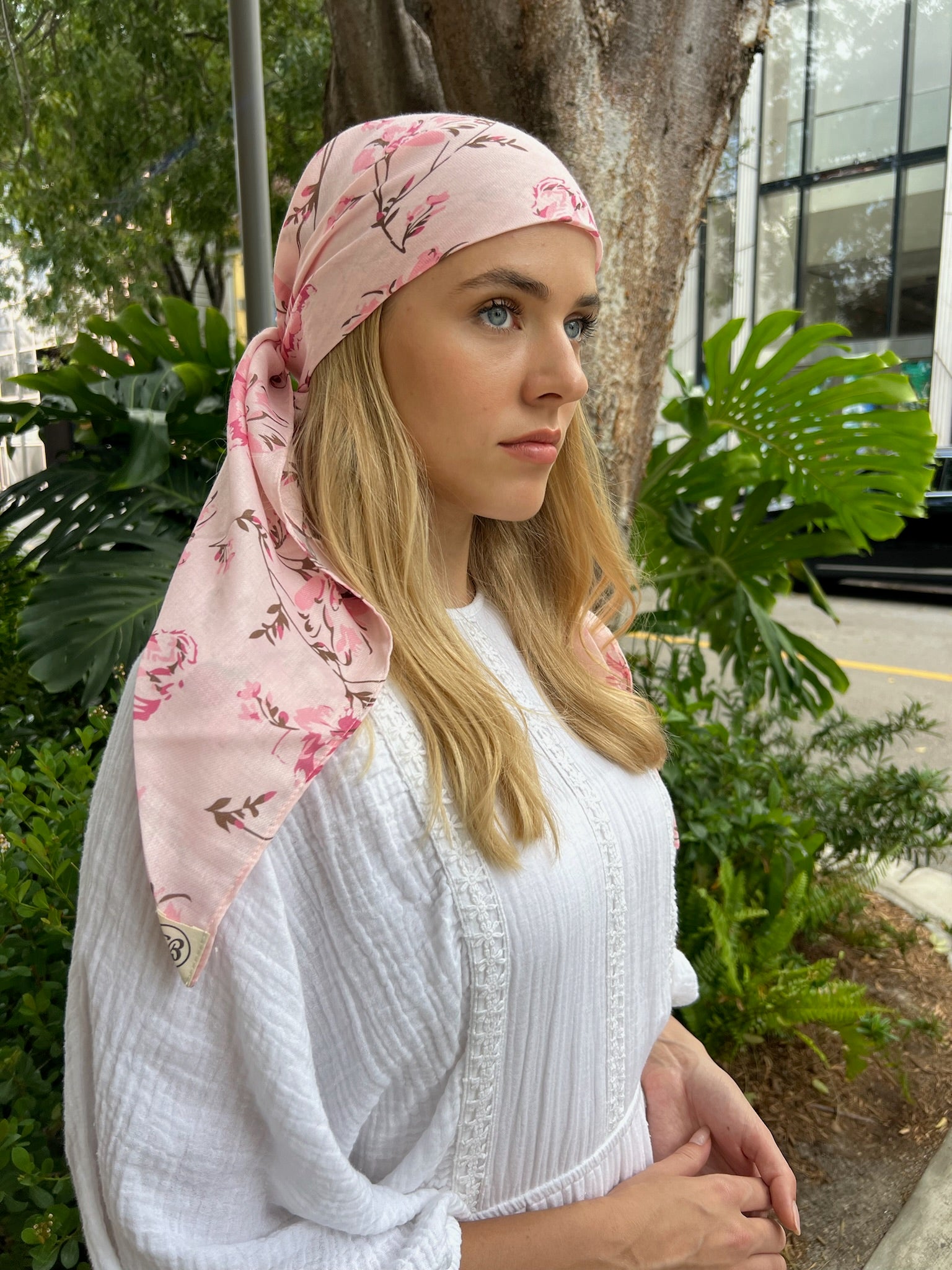 Floral Shawl Head Wrap Old Lady Babushka Head Scarf Russian Scarf