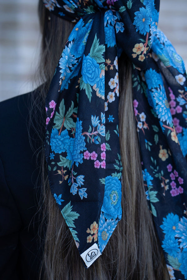 Sapphire Florals Square Head Scarf