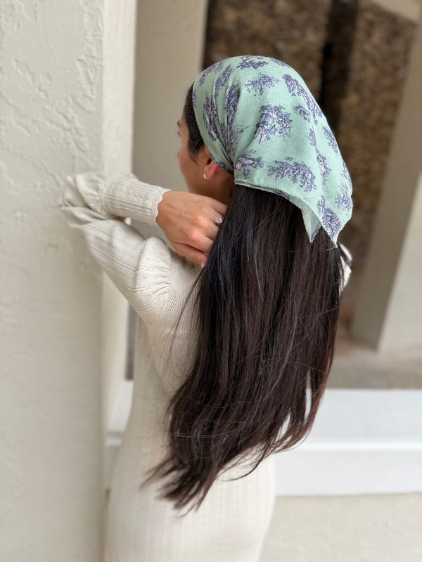 Olive Chateau Toile Bandana