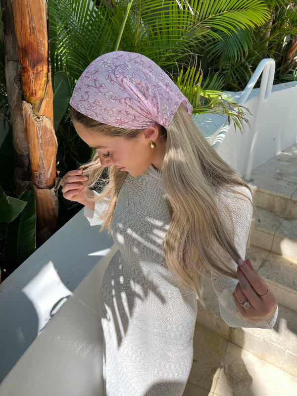 Soft Pink Florals Bandana