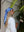 Azure Bloom Square Head Scarf