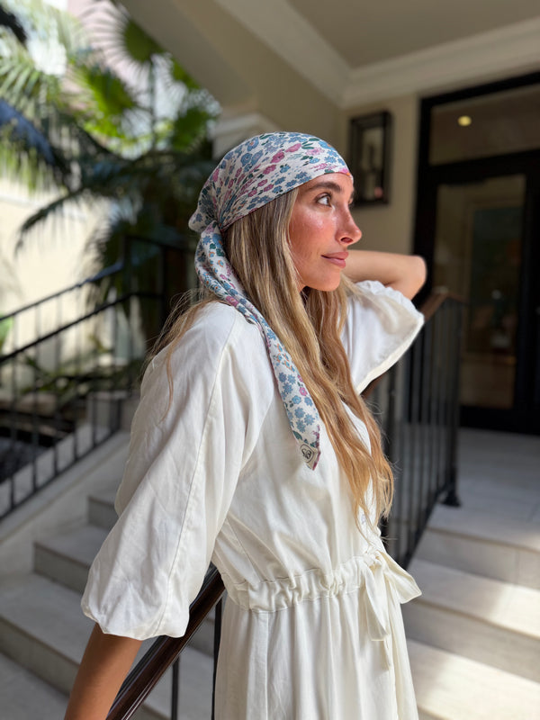 Ditsy Meadow Square Head Scarf