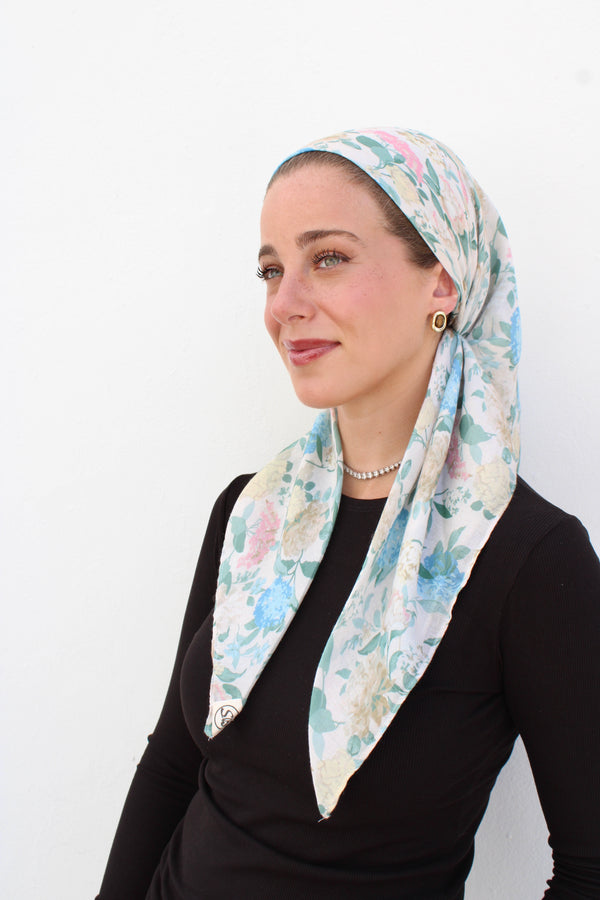 Pastel Garden Square Head Scarf