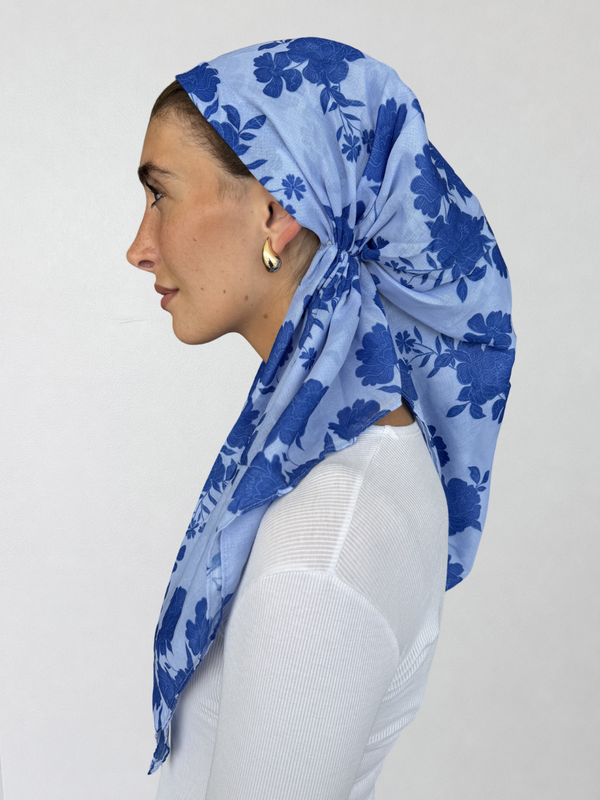 VERSATILE PRETIED Azure Bloom Head Scarf