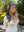 Navy Blossom Square Head Scarf