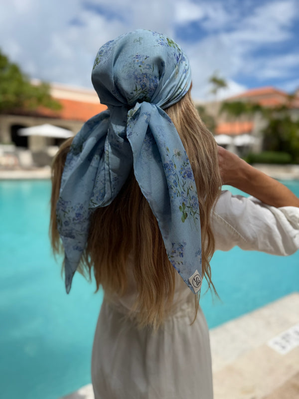 Bluebell Mist Square Head Scarf