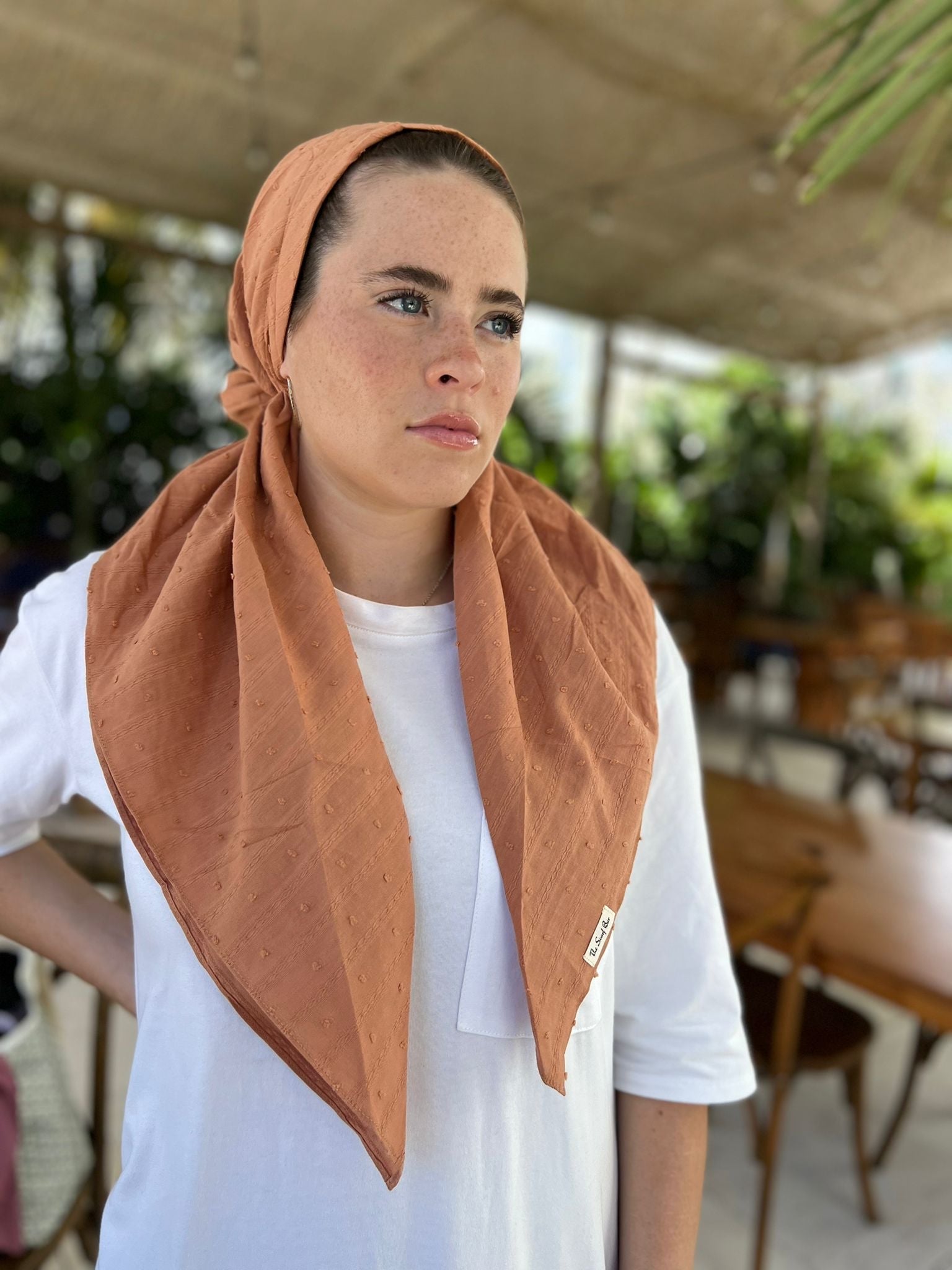 CLASSIC PRETIED Textured Caramel (with Velvet Grip) – Scarf Bar