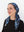 Royal Blue Florals Square Head Scarf