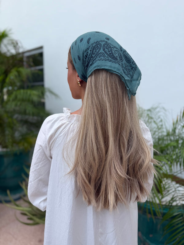 Paisley Deep Sage Bandana