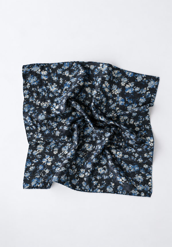 Navy Blossom Bandana