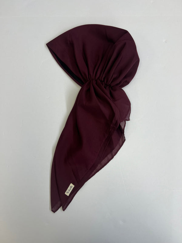 SHORT CLASSIC PRETIED Burgundy (with Velvet Grip)