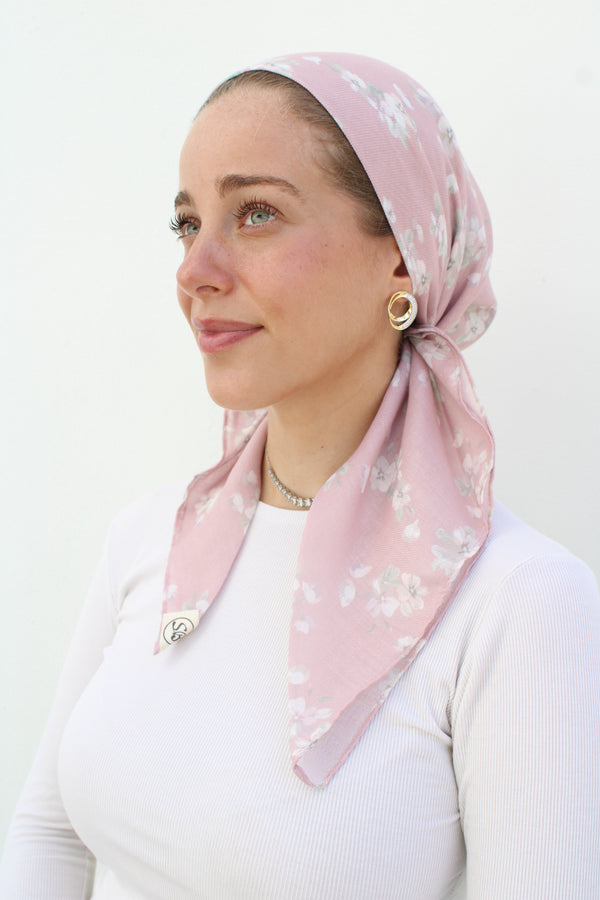 Blushing Petals Square Head Scarf